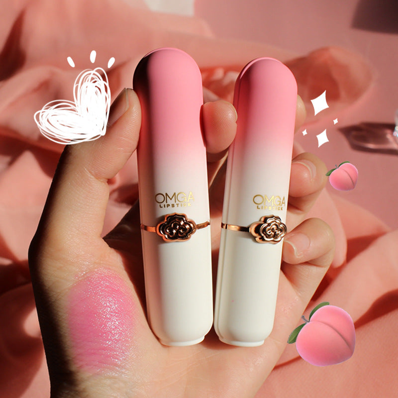 Wholesale moisturizing and non-fading peach color changing lipstick